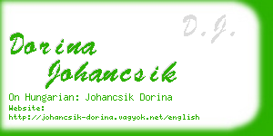 dorina johancsik business card